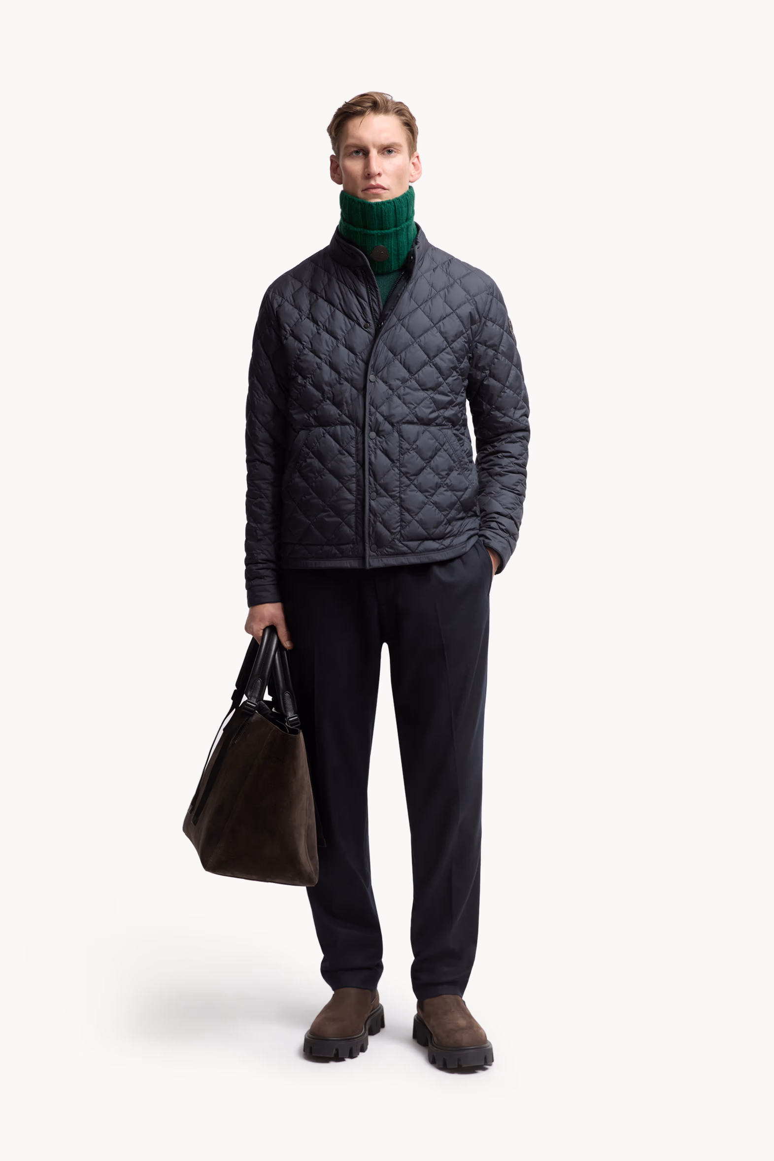 Oise Diamond-Quilted Short Down Jacket Men Blue Moncler 0
